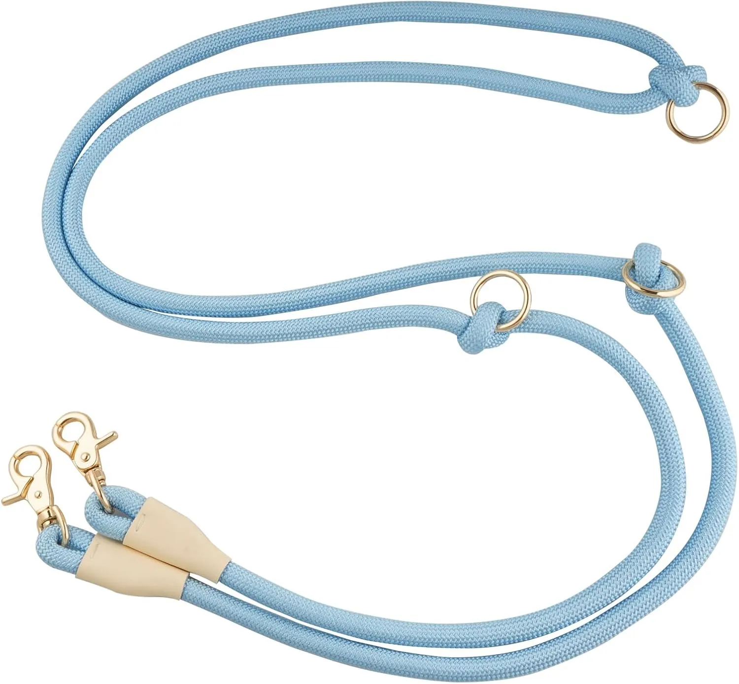 8.5ft Hands Free Nylon Rope Leash - Adjustable Crossbody Dog Walking Leash