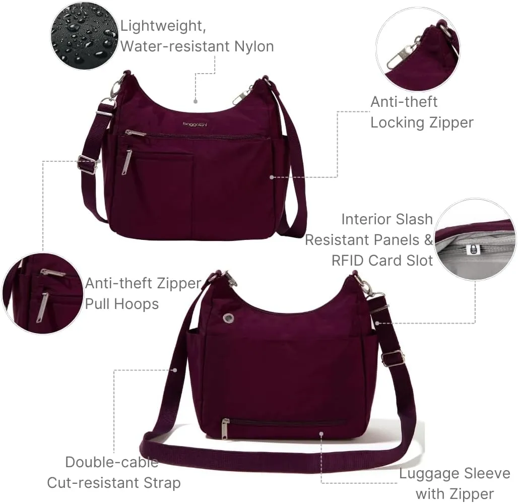 Baggallini Securtex Anti-Theft Free Time Crossbody Bag