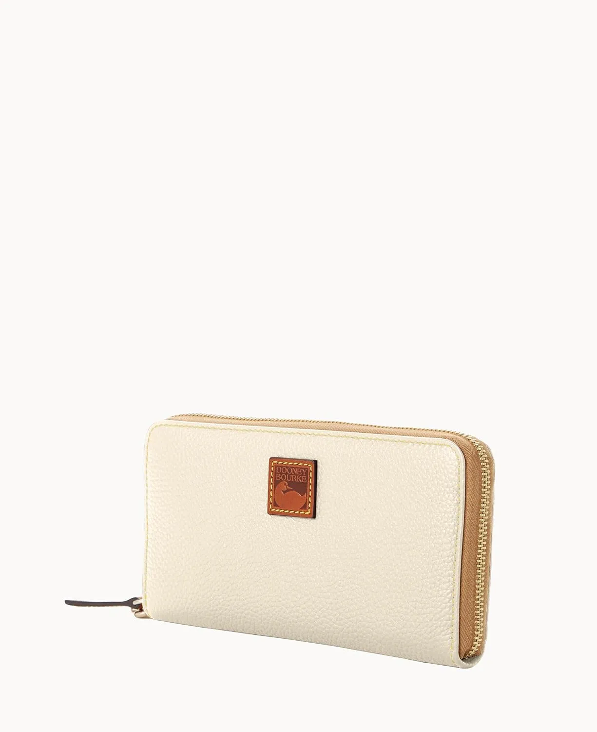 Dooney & Bourke Wallets for Women, Pebble Grain Leather Large Zip Around Wristlet with Removable Strap