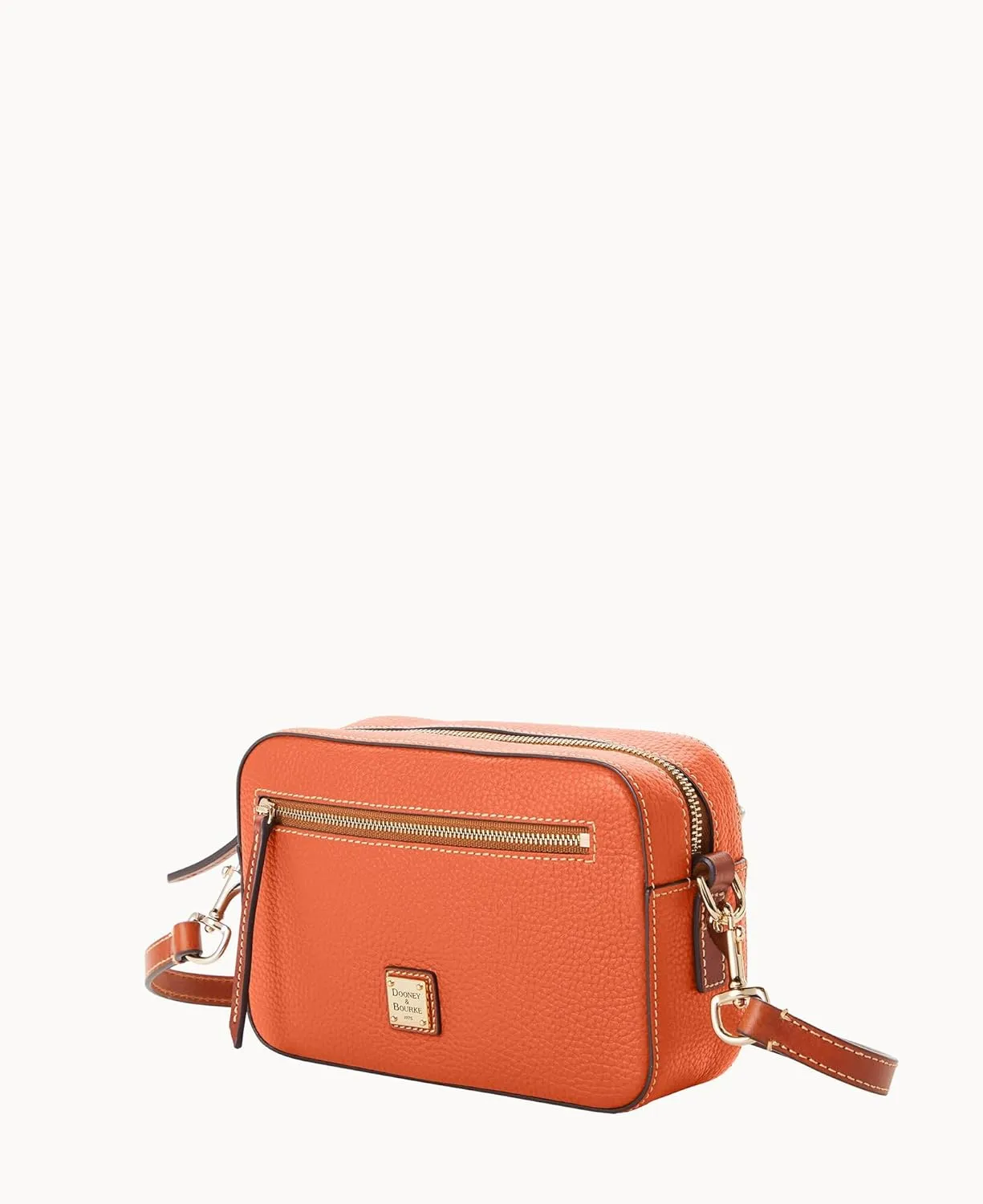 Dooney & Bourke Women's Camera Zip Crossbody in Pebble Grain Leather, Small Handbag with Adjustable Shoulder Strap