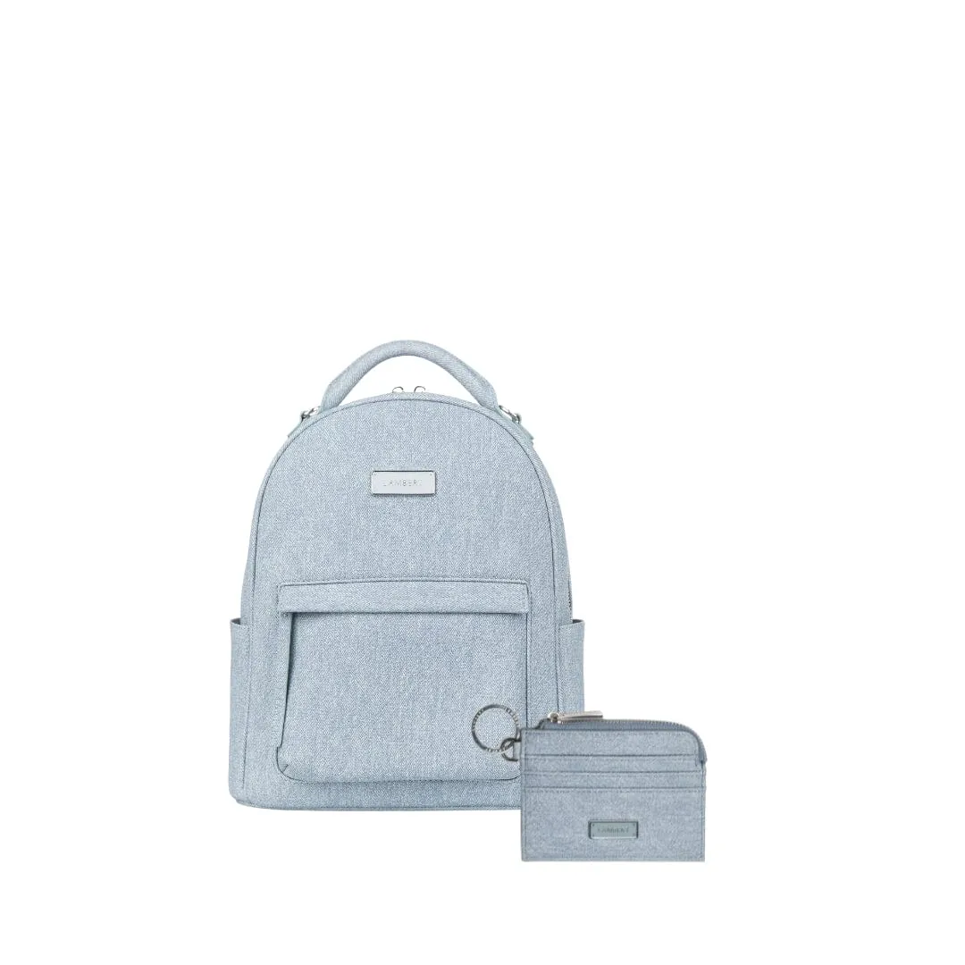 Ensemble - Sac à dos 3-en-1   Porte-cartes light denim