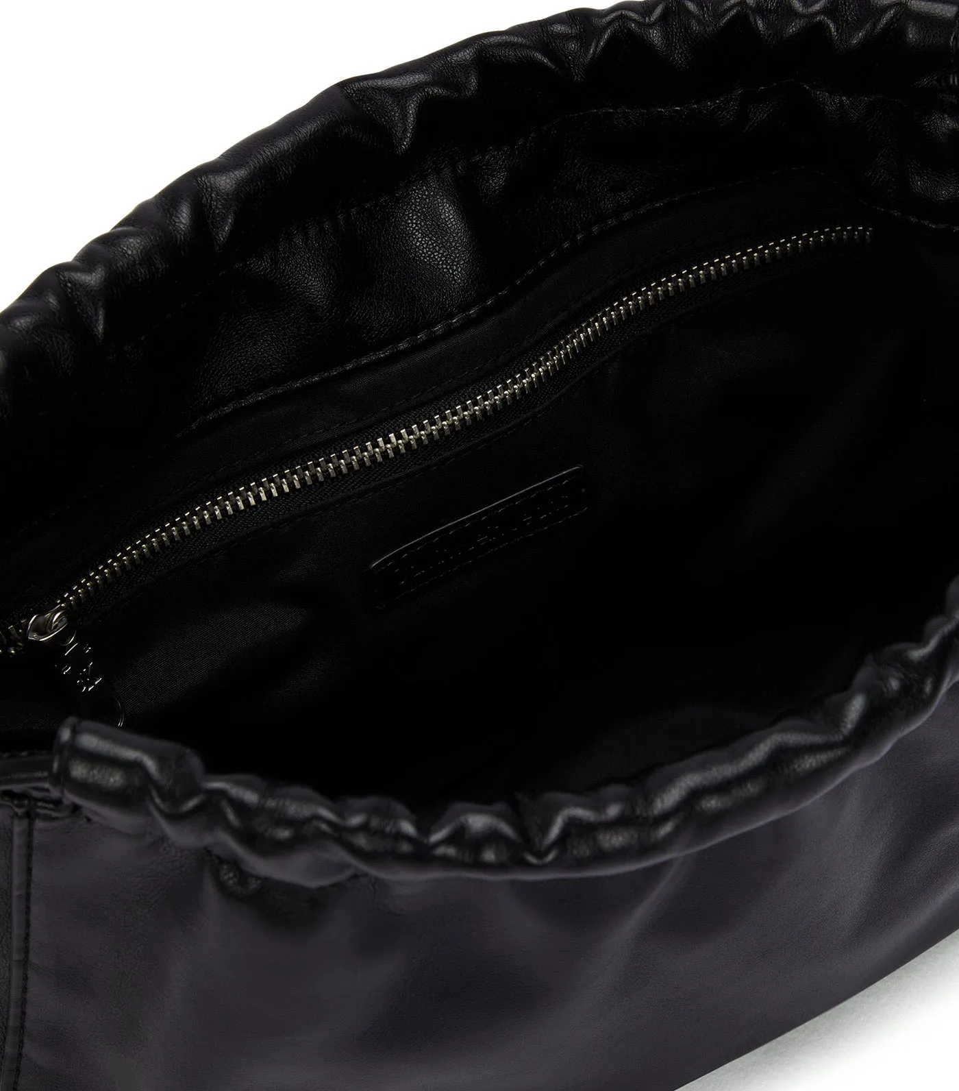 Gathered Drawstring Crossbody Bag Black Beauty