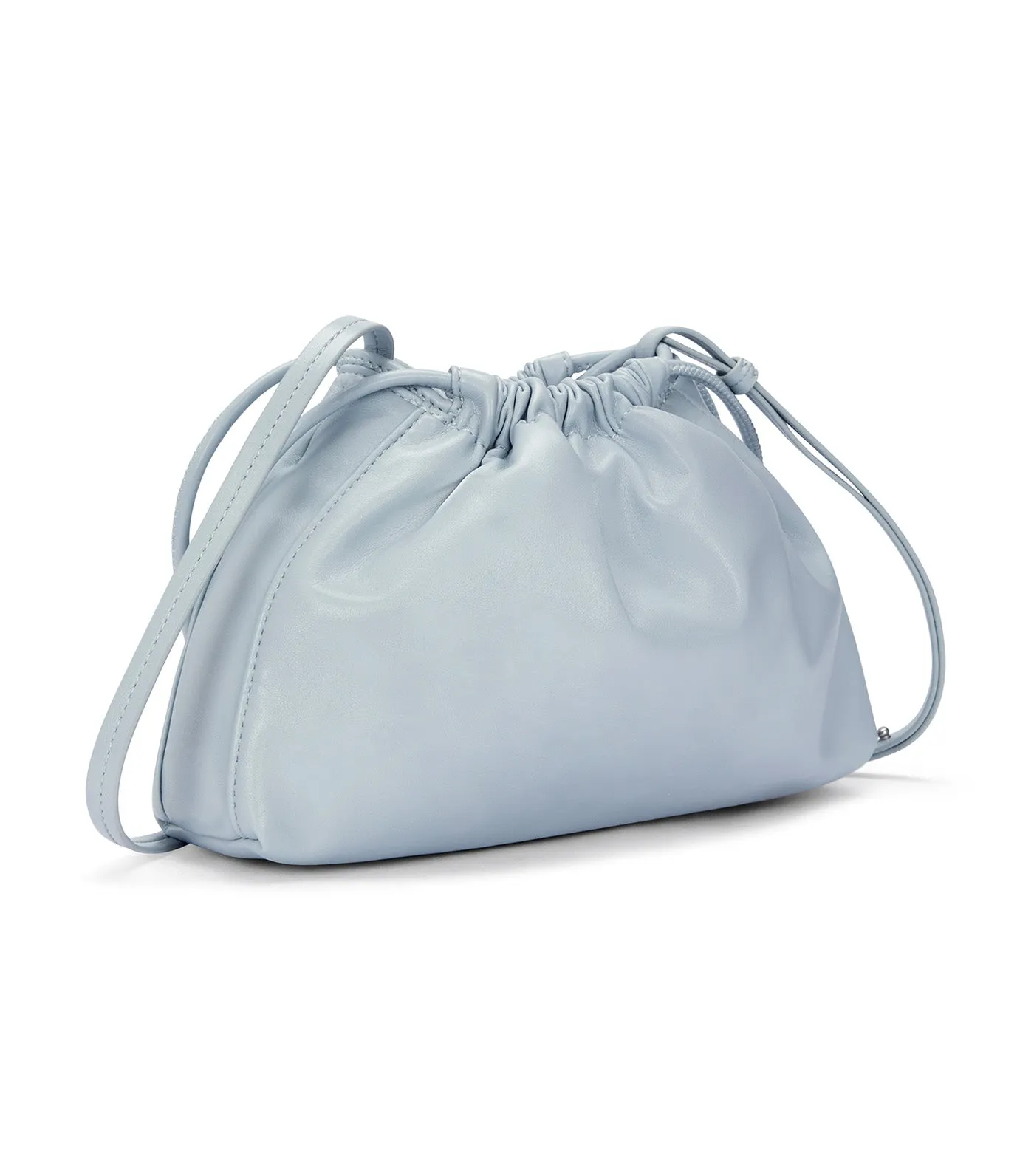 Gathered Drawstring Crossbody Bag Pearl Blue