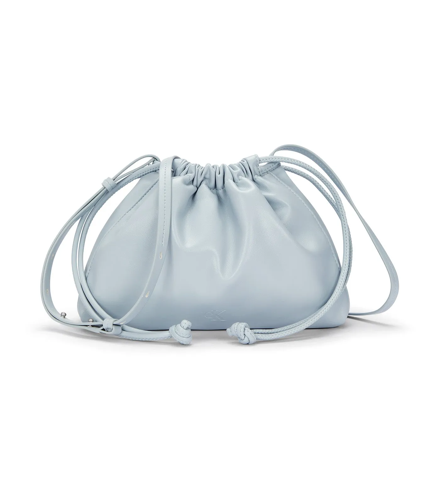 Gathered Drawstring Crossbody Bag Pearl Blue