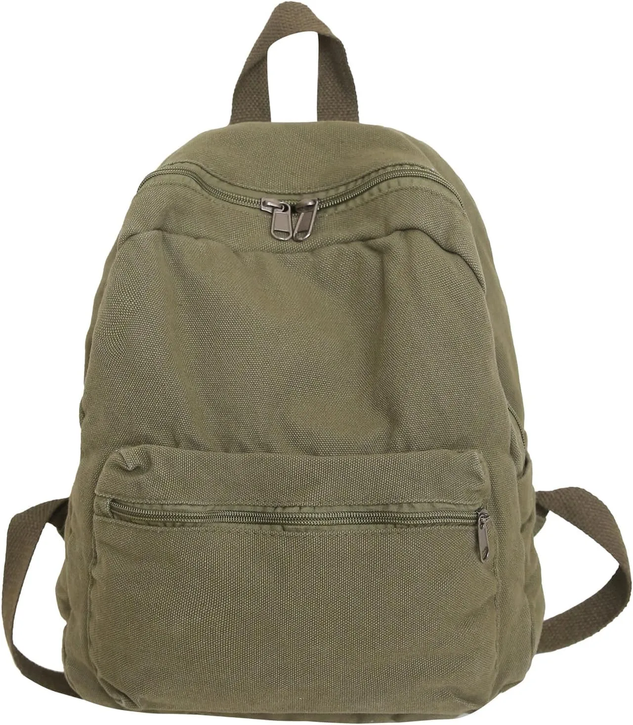 GAXOS Mini Backpack Purse for Women Canvas Cute Small Backpack Purse for Girls Aesthetic Vintage Travel Backpack Green