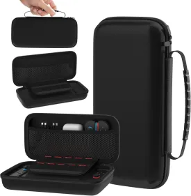 GLDRAM Carrying Case for Nintendo Switch 2 (2025), Durable Hard Shell Protective Travel Bag Bundle with Large Volume Accessories Pocket & Game Cartridges, Portable Storage Pouch for Switch 2 - Black