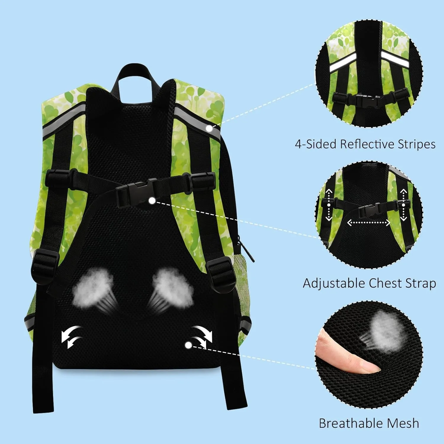 Kindergarten Elementary Kids Backpack Cute Lightweight Bookbag Travel Back Pack, Watercolor