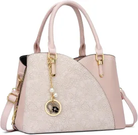 KKXIU Triple Compartments Purses and Handbags for Women Fashion Ladies Satchel Shoulder Top Handle Bag