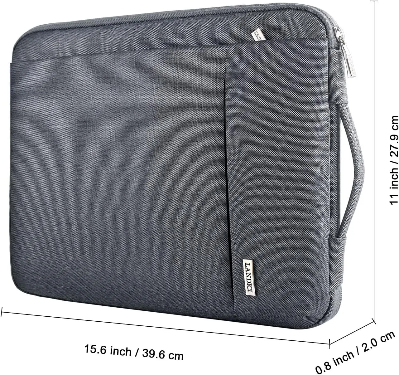 LANDICI 360 Protective Laptop Sleeve 15.6 Inch for MacBook Pro 16 M2/M1,MacBook Air 15,Computer Bag Carrying Case for 15-16 Inch HP Dell Asus Lenovo Notebook, Slim, Shockproof, Waterproof, Grey