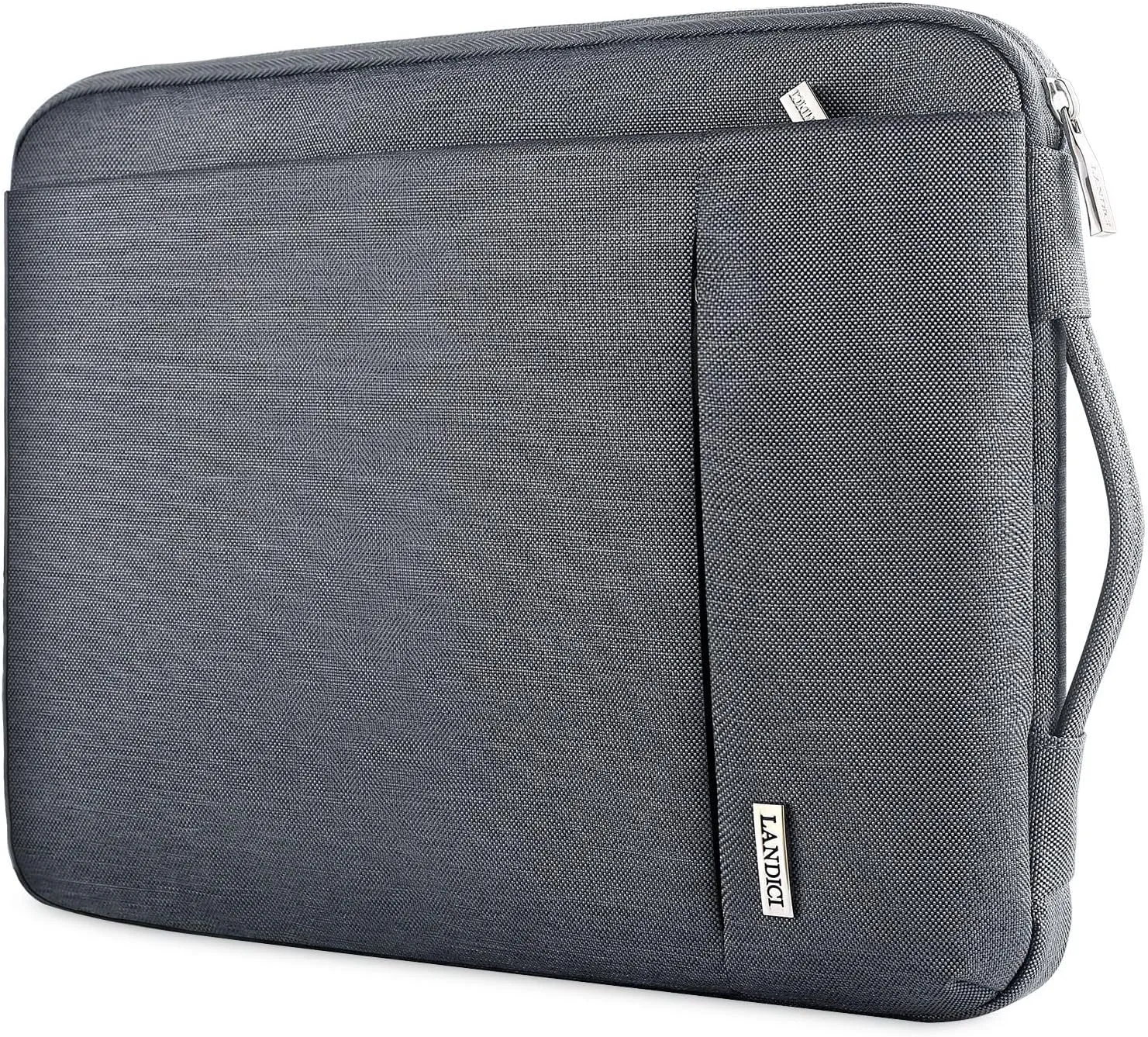 LANDICI 360 Protective Laptop Sleeve 15.6 Inch for MacBook Pro 16 M2/M1,MacBook Air 15,Computer Bag Carrying Case for 15-16 Inch HP Dell Asus Lenovo Notebook, Slim, Shockproof, Waterproof, Grey