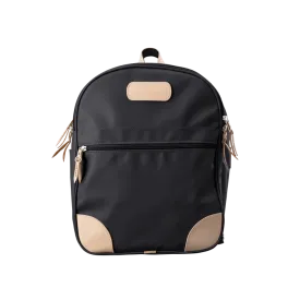 Large Backpack - Black Coated Canvas