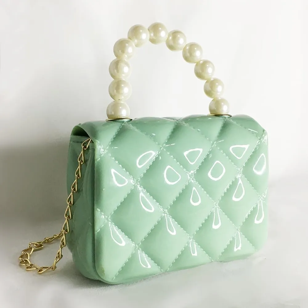 Little Girls Handbags with Round Sunglasses Mini Purse Cute Crossbody Bags Princess Flap Handbags for Kids