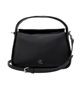 Metal Monogram Mini Block Bag Black