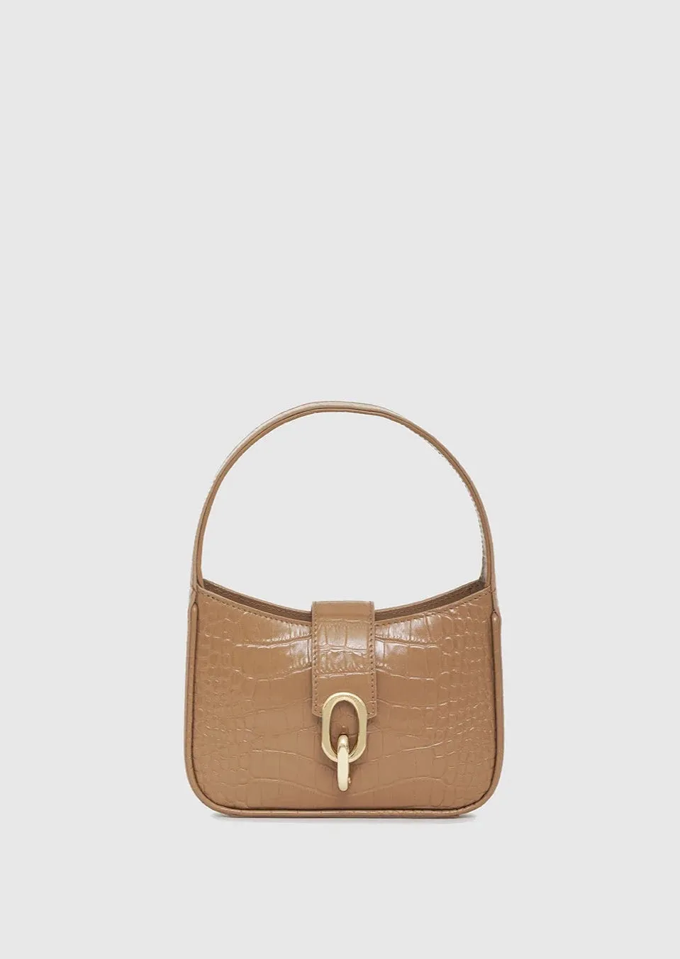 Mini Cleo Bag - Camel Embossed