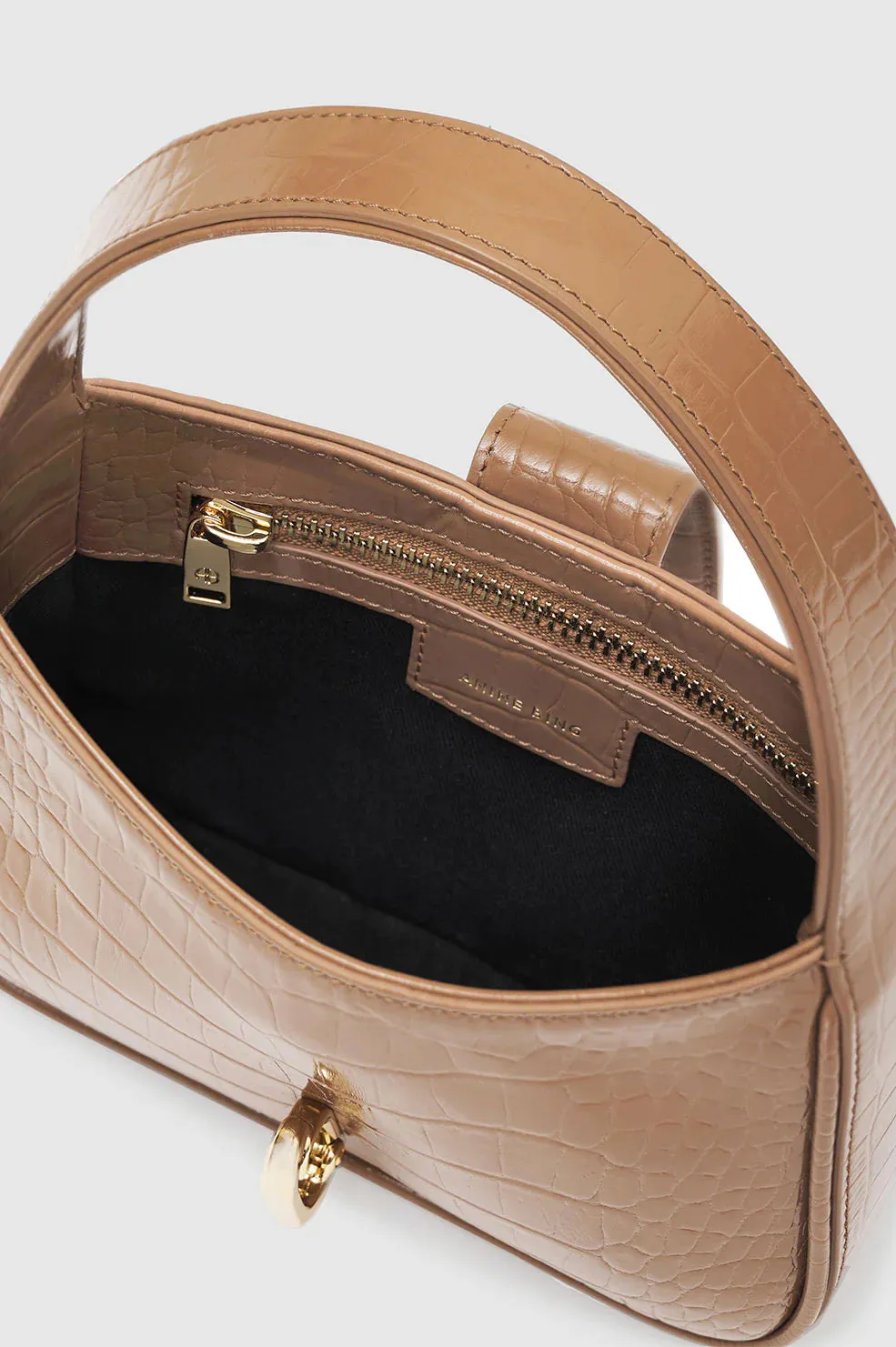 Mini Cleo Bag - Camel Embossed