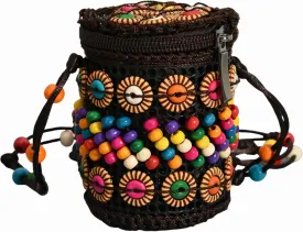 novelty boho beaded purses for women, cute western crossbody woven bag cell phone purse, unique small crochet purses, bohemian hippie gifts for women