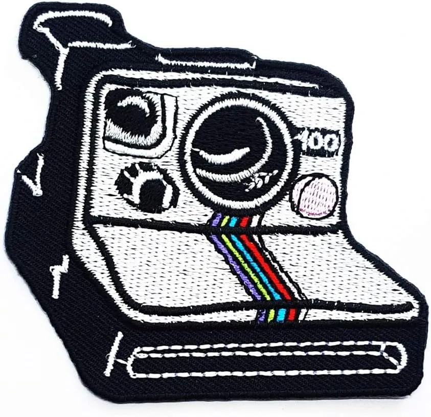 Retro Camera Polaroid Photography Cartoon Children Kid Patch Clothes Bag T-Shirt Jeans Biker Badge Applique Iron on/Sew On Patch