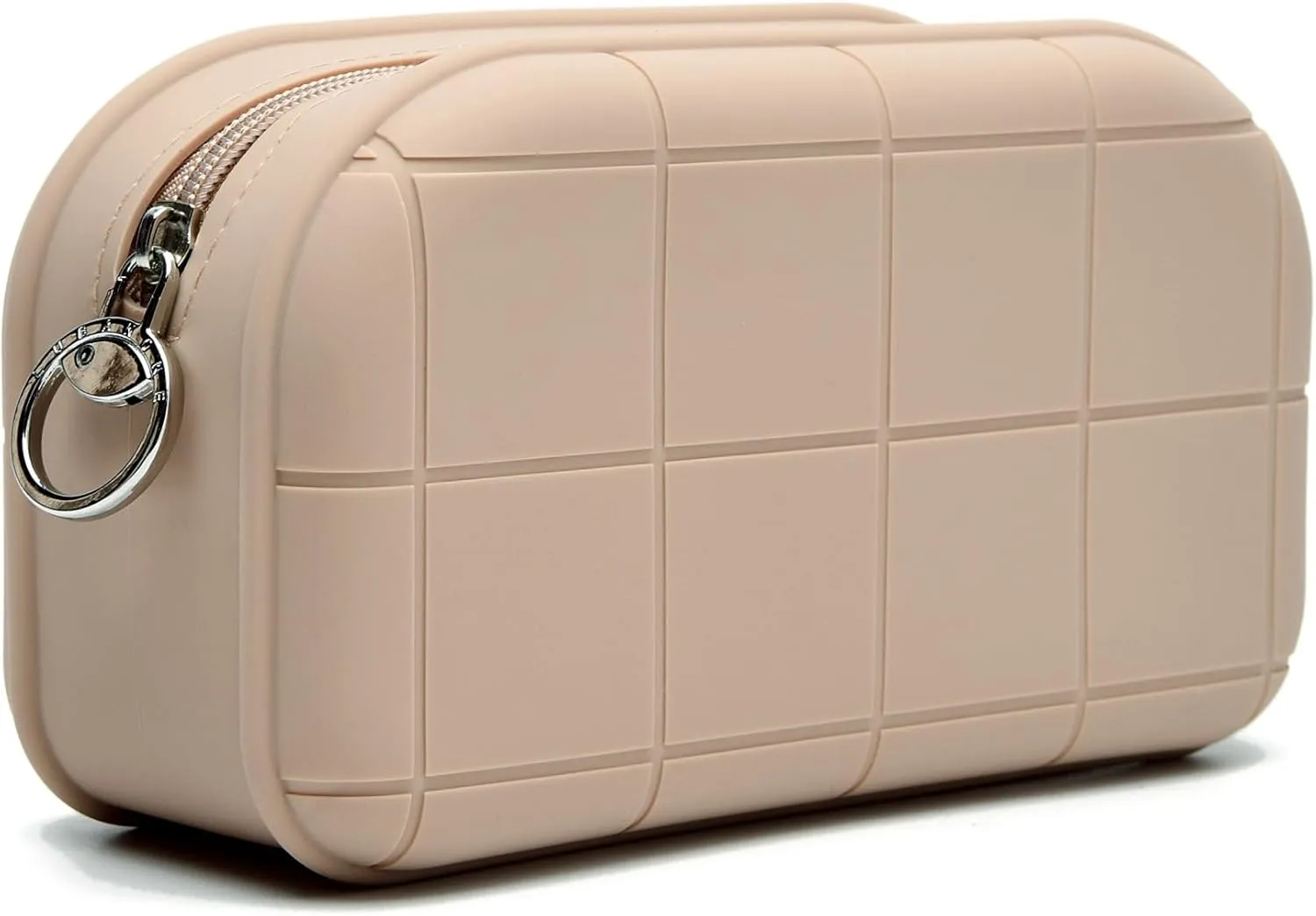 Silicone Makeup Bag Travel Cosmetic Bag Stuff Bag Makeup Pouch Cute Makeup Organizer Versatile Zipper Pouch For Women (Khaki 2)