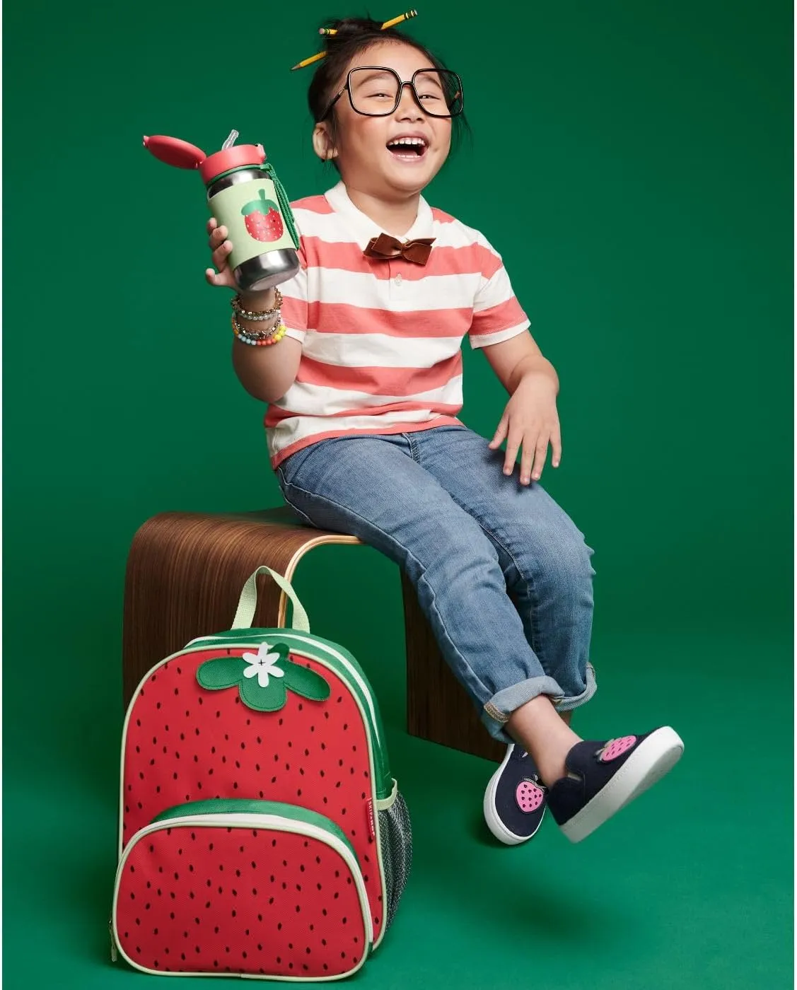Skip Hop Sparks Little Kid's Backpack, Preschool Ages 3-4, Strawberry