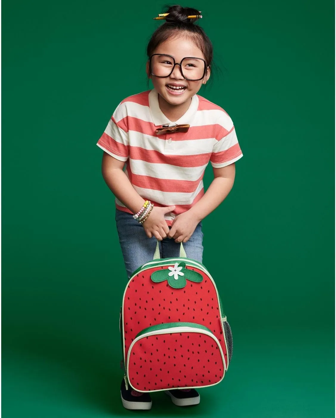 Skip Hop Sparks Little Kid's Backpack, Preschool Ages 3-4, Strawberry