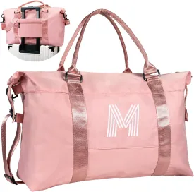 Tween Girl Gifts 11-13, Initial Travel Duffel Bag, Teenage Weekender Bag, Monogram Kids Overnight Bag Gift,Birthday Gifts Personalized Preppy gifts for Girls (Letter M)