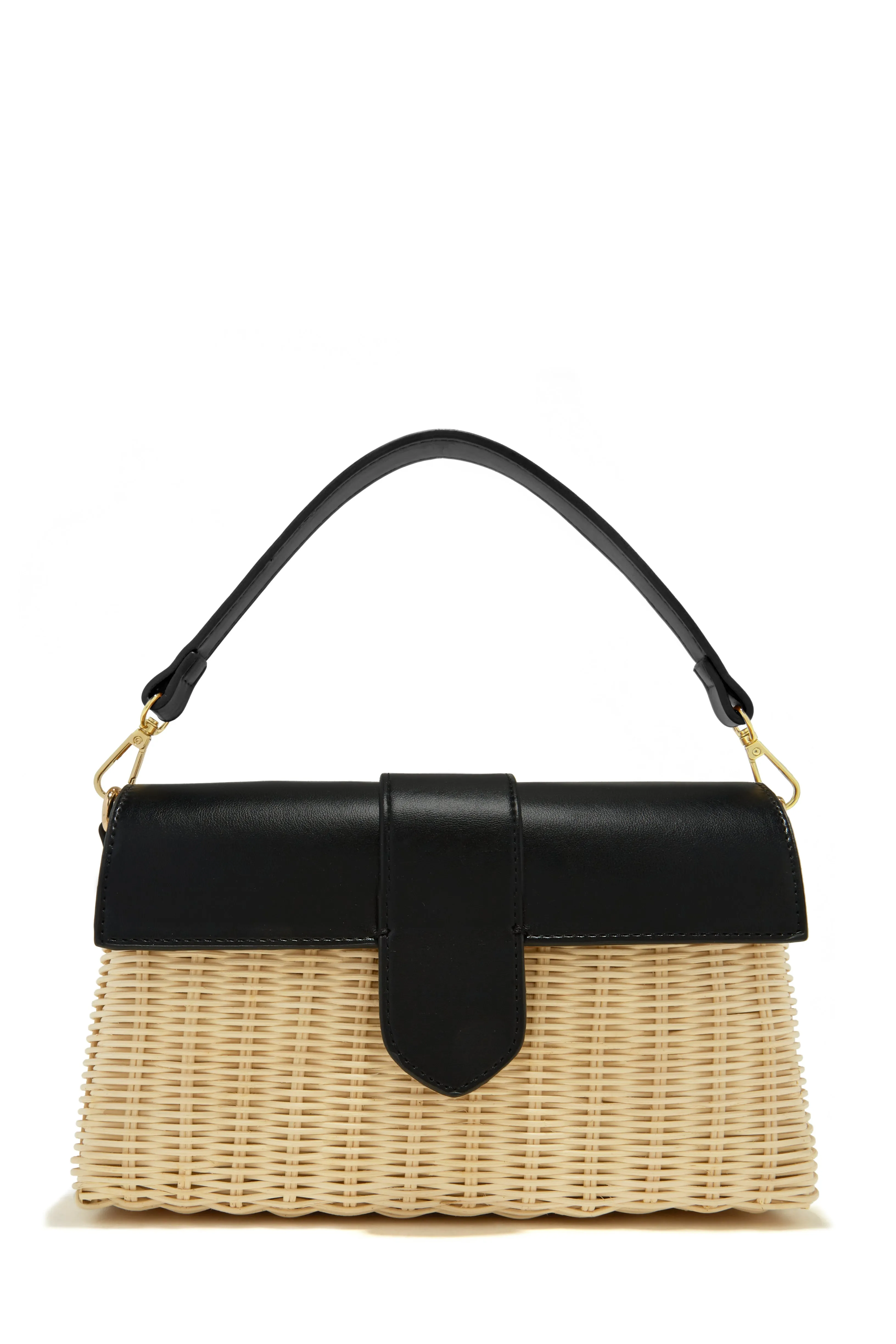 Ysabel Woven Straw Crossbody Bag - Blue